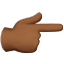A logo of a hand pointing right.